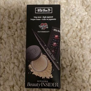 Kat von D birthday set eyeliner, powder, lipsticks